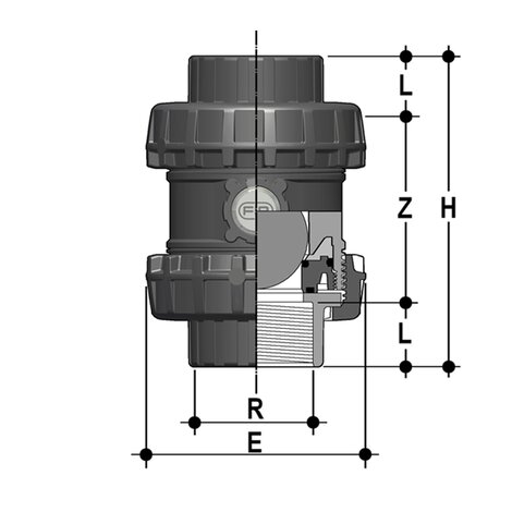 SXEFV - Easyfit True Union ball and spring check valve